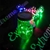 Green LED Fairy Wire, 10 LEDs Coin Cell Batteries - REP10GreenSilver (Close Out)